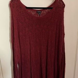 Torrid Maroon/Rust Knit Sweater